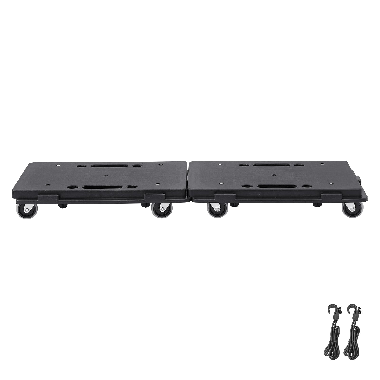 Furniture Dolly, 500 lbs Capacity Each Count, Furniture Mover with Wheels, Portable Moving Rollers 4 Wheels Heavy Duty, Small Flat Dolly Cart with Interlocking for Heavy Furniture, 2 Pack, Black