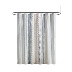 Cotton Printed Shower Curtain with Chenille