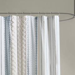 Cotton Printed Shower Curtain with Chenille