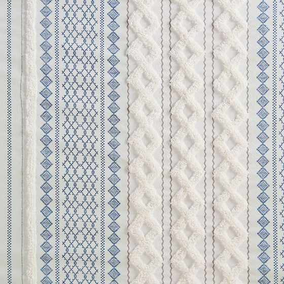 Cotton Printed Shower Curtain with Chenille