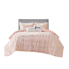 Twin/Twin XL Metallic Printed Comforter Set