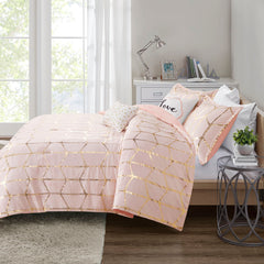 Twin/Twin XL Metallic Printed Comforter Set