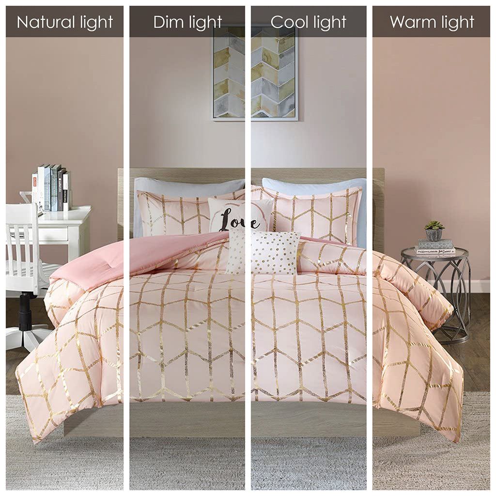 Twin/Twin XL Metallic Printed Comforter Set