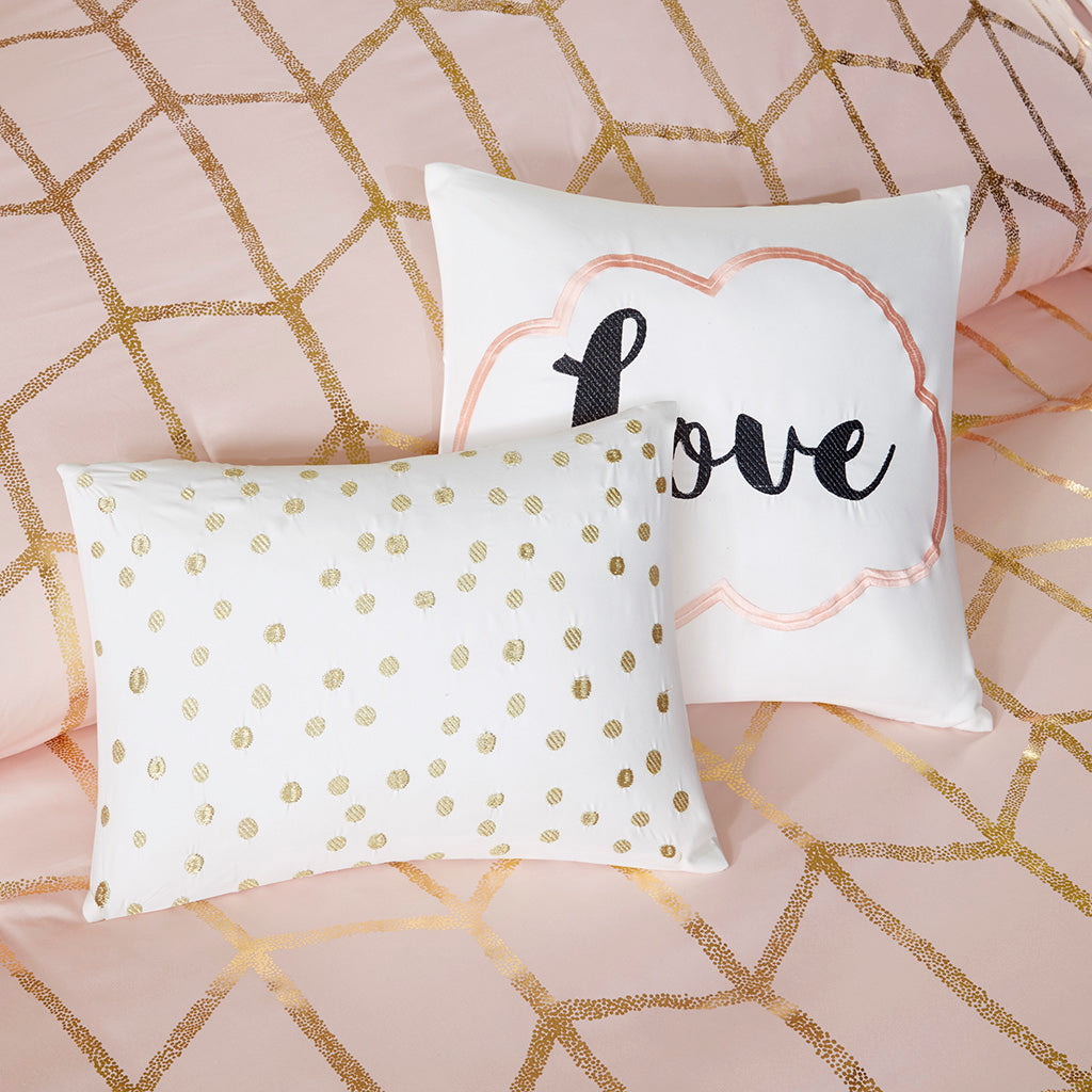 Twin/Twin XL Metallic Printed Comforter Set