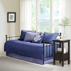 6 Piece Reversible Daybed Cover Set Navy Daybed