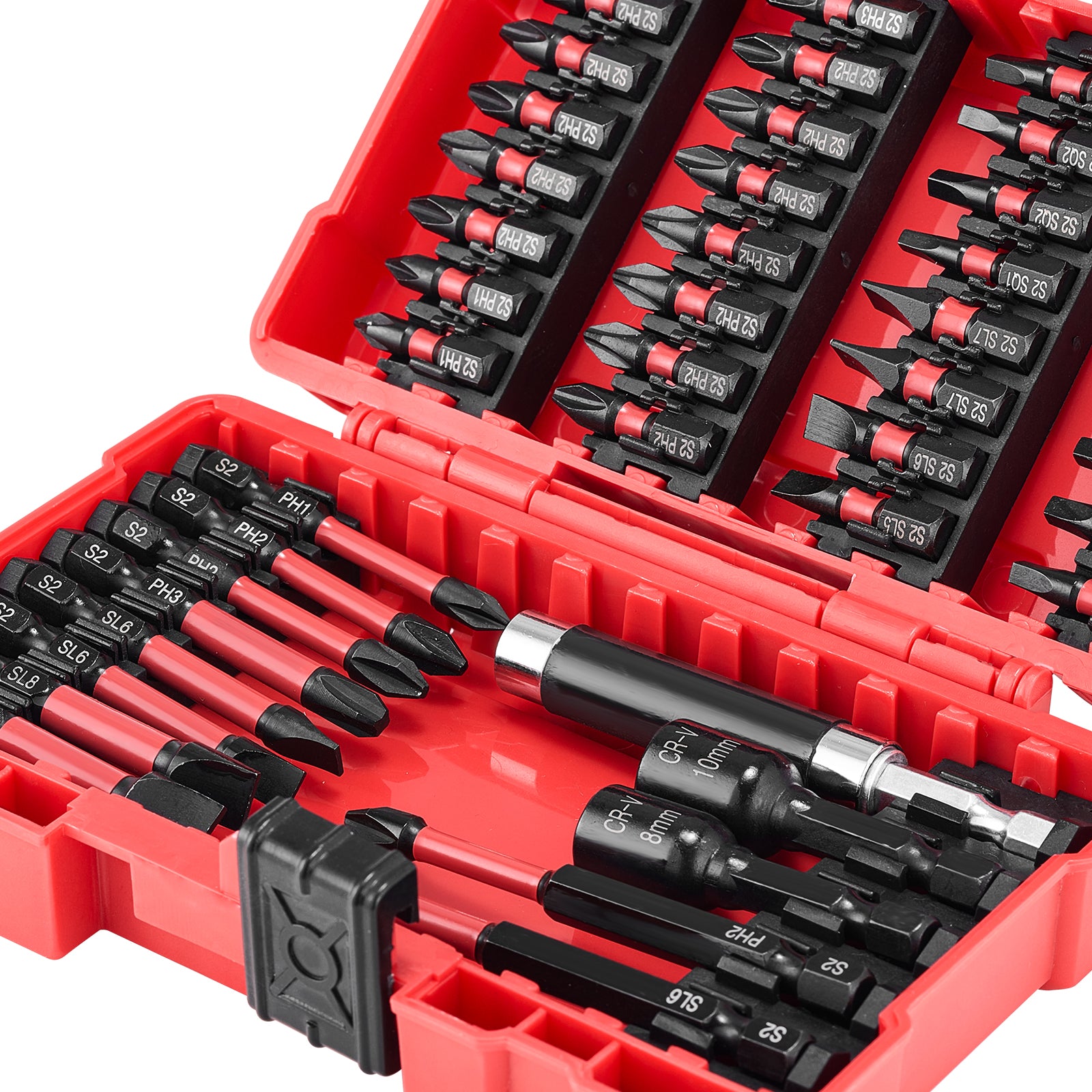 Screwdriver Bit Set 101-Piece Magnetic Bits Blackened Finish with Storage Case