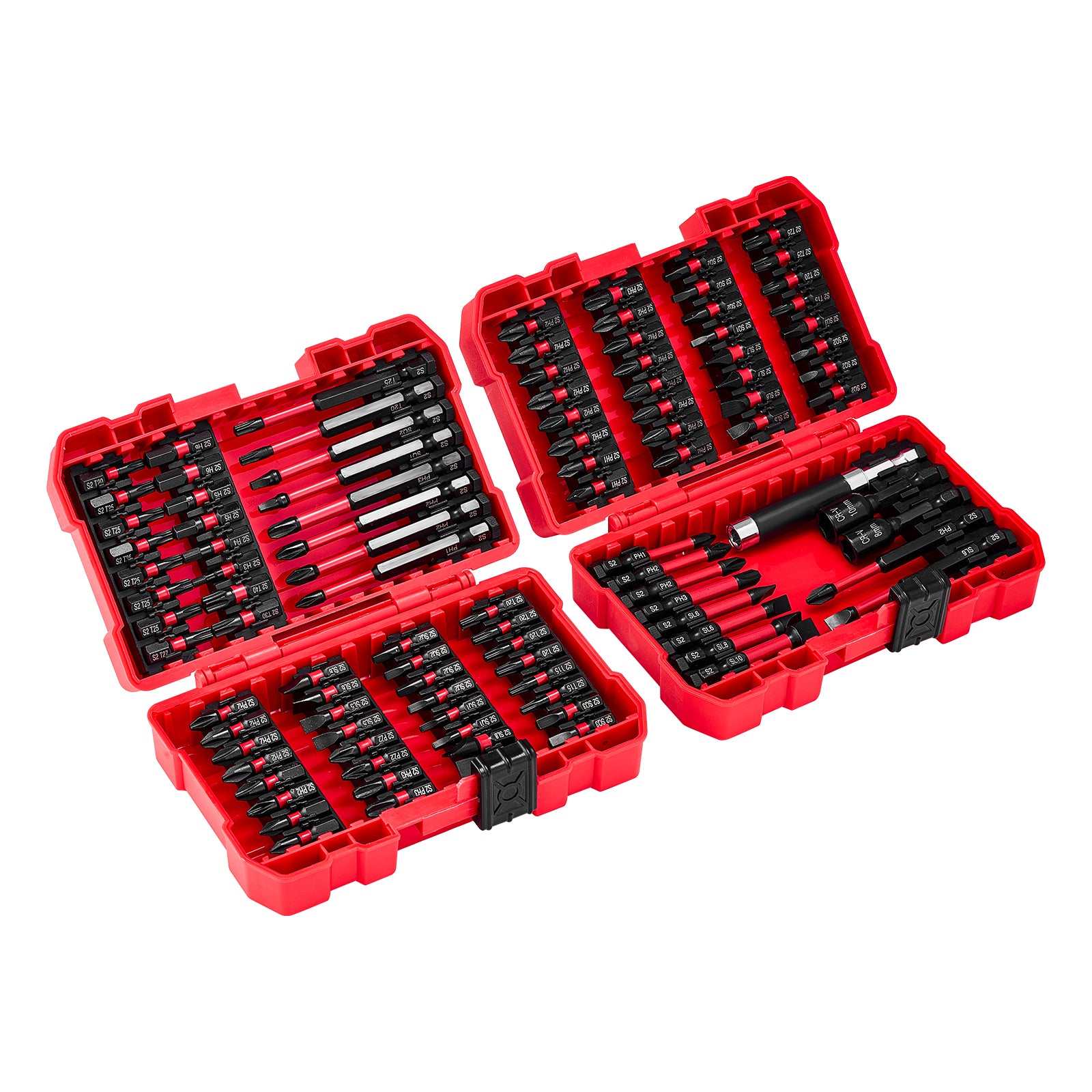 Screwdriver Bit Set 101-Piece Magnetic Bits Blackened Finish with Storage Case