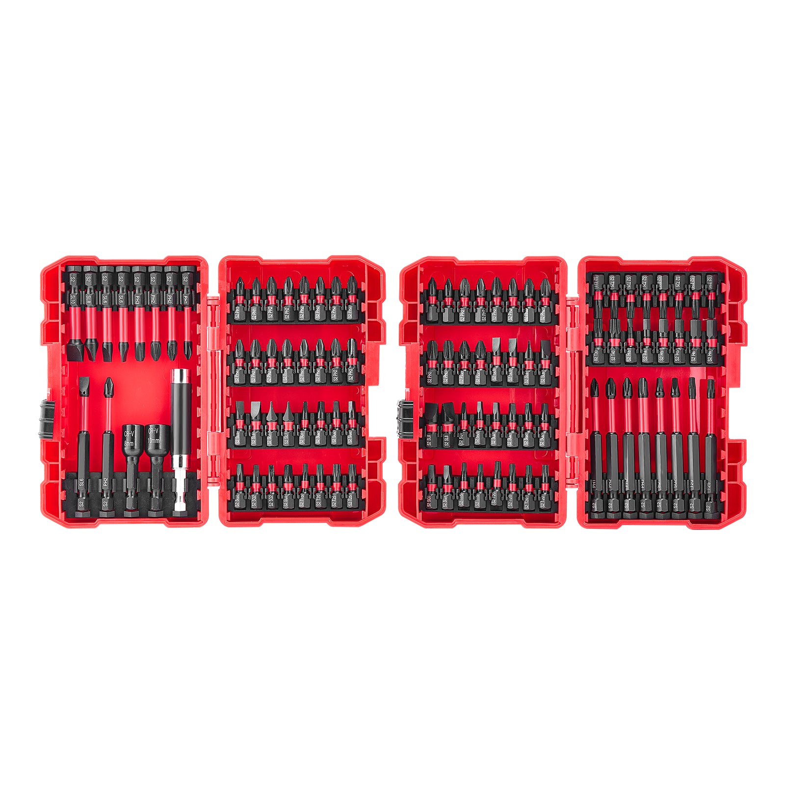 Screwdriver Bit Set 101-Piece Magnetic Bits Blackened Finish with Storage Case