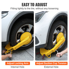 Wheel Lock Clamp, 2-Pack Trailer Wheel Lock, Heavy-Duty Anti Theft Tire Lock, Trailer Wheel Locks for RV Trailers, Cars, Trucks, SUVs