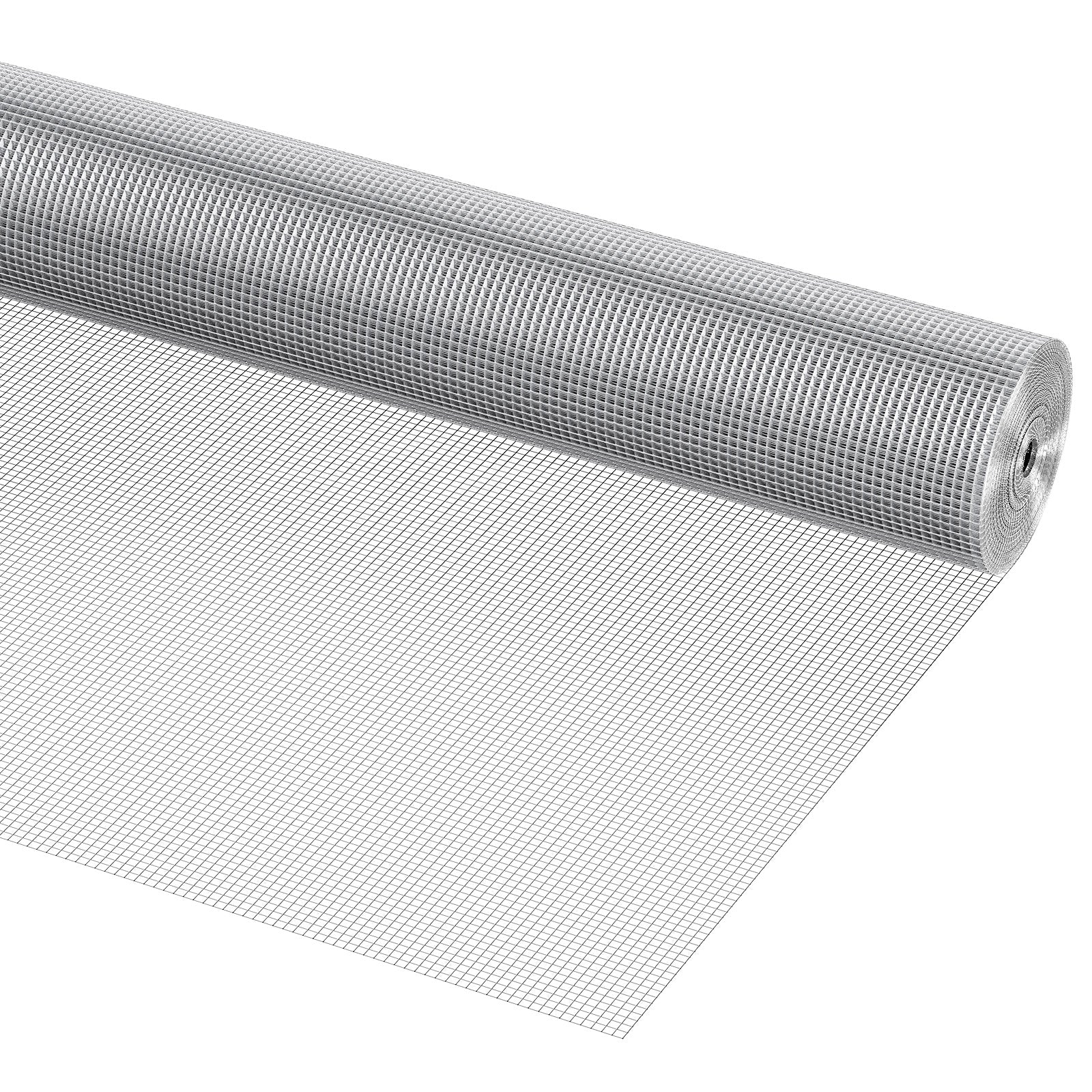 Hardware Cloth, 1/4 inch 48in x 50 ft 23 Gauge, Hot Dipped Galvanized Wire Mesh Roll, Chicken Wire Fencing, Wire Mesh for Rabbit Cages, Garden, Small Rodents