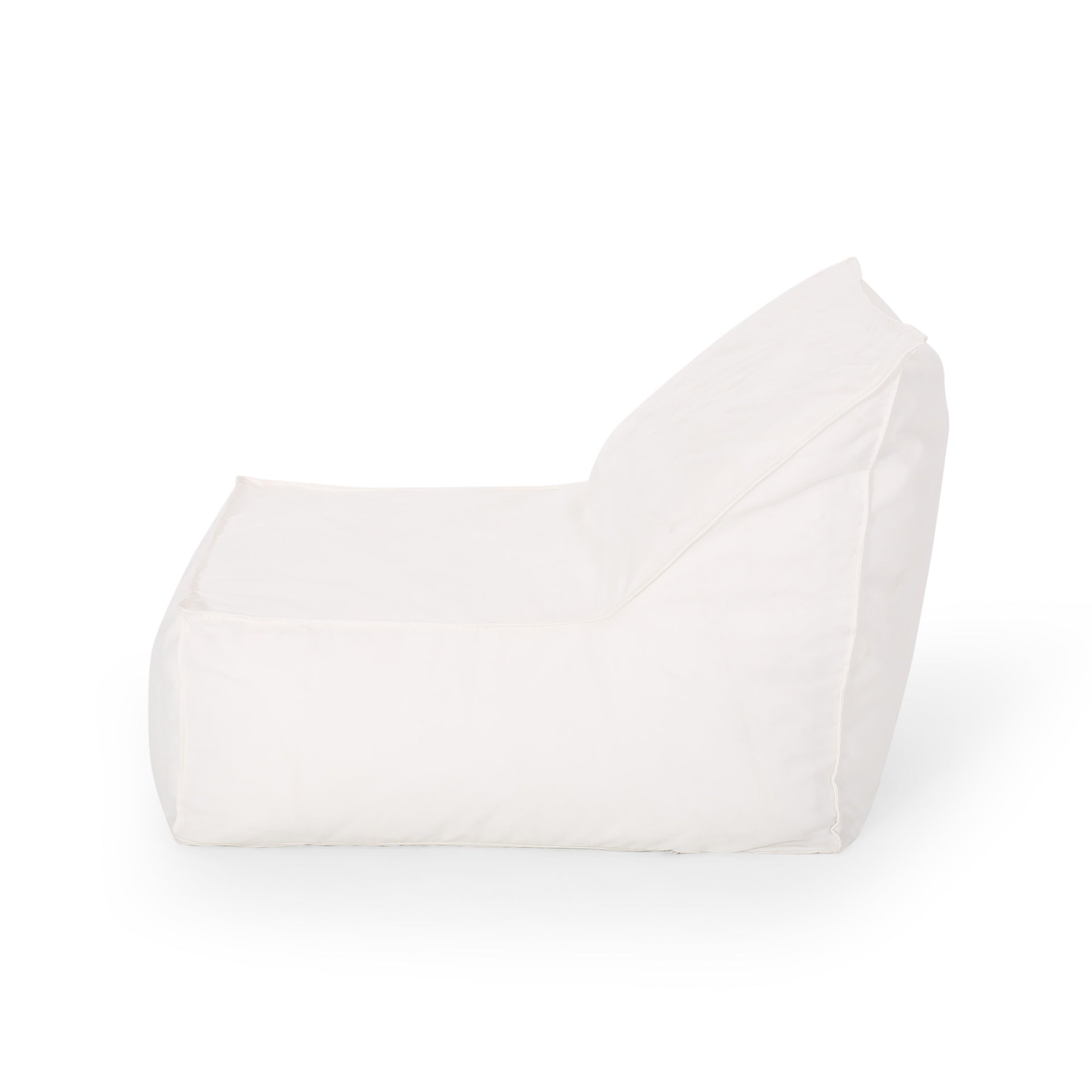 Ettie 3 Ft. Water Resistant Fabric Bean Bag Chair, White