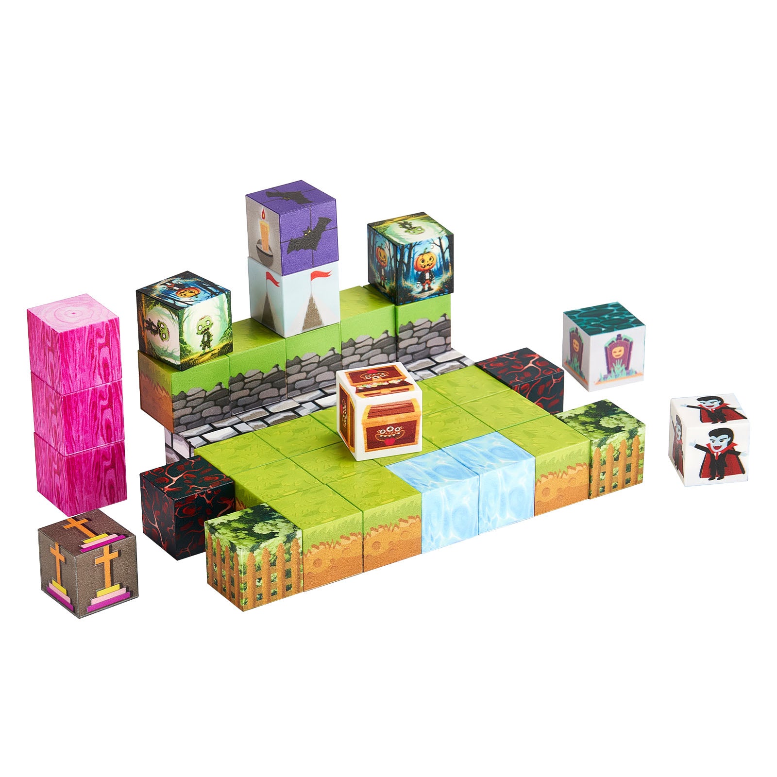 Magnetic Blocks 100 PCS Cemetery Zombies Set STEM Montessori Sensory Toys