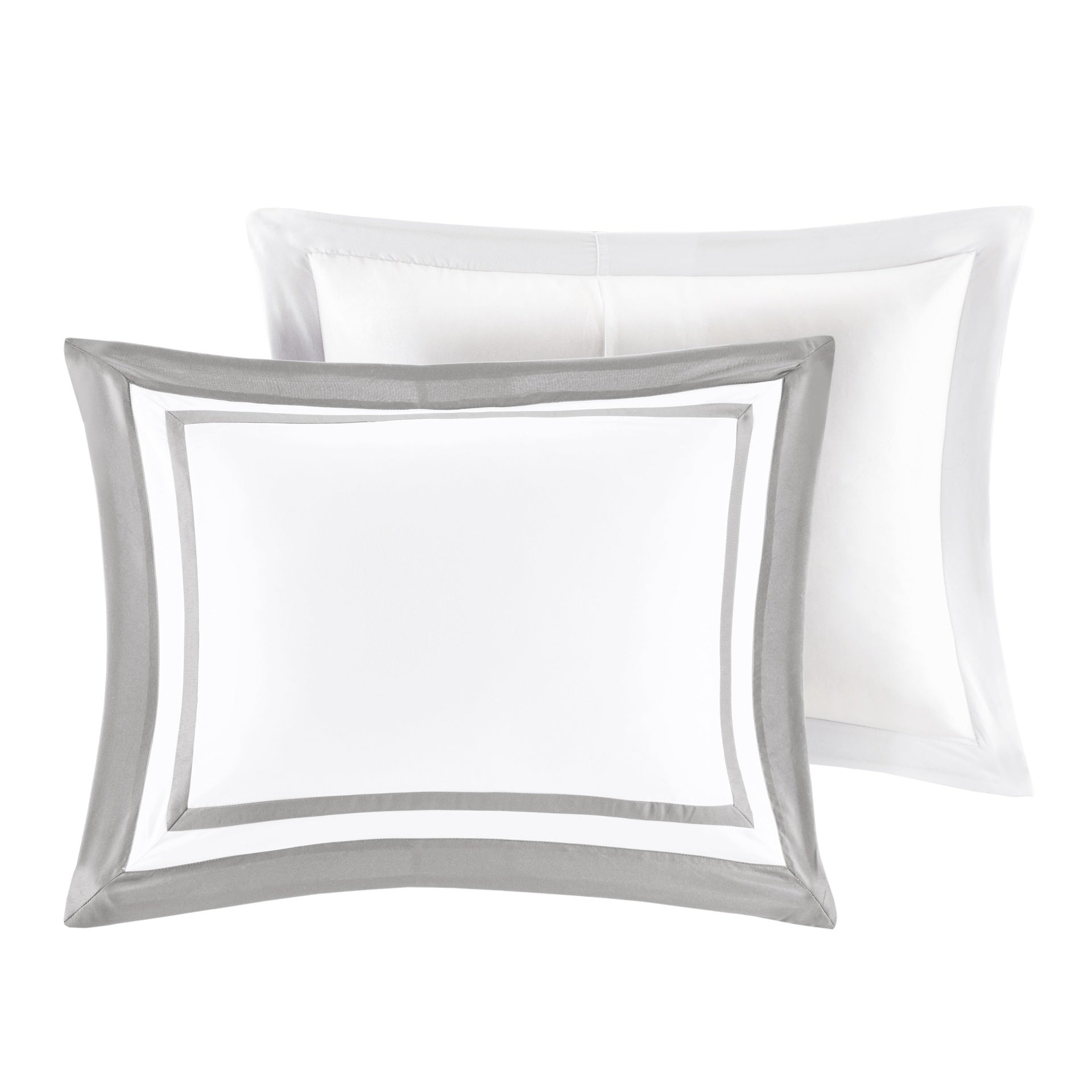 8 Piece Comforter and Quilt Set Collection Grey Full/Queen