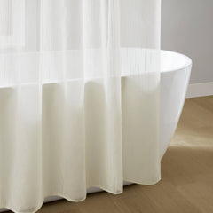 1-Piece 72x72" Sheer Shower Curtain,Ivory