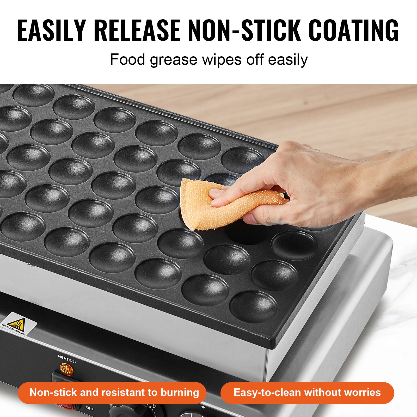 50PCS 43mm Mini Dutch Pancake Maker Commercial Dorayaki Baker 1700W