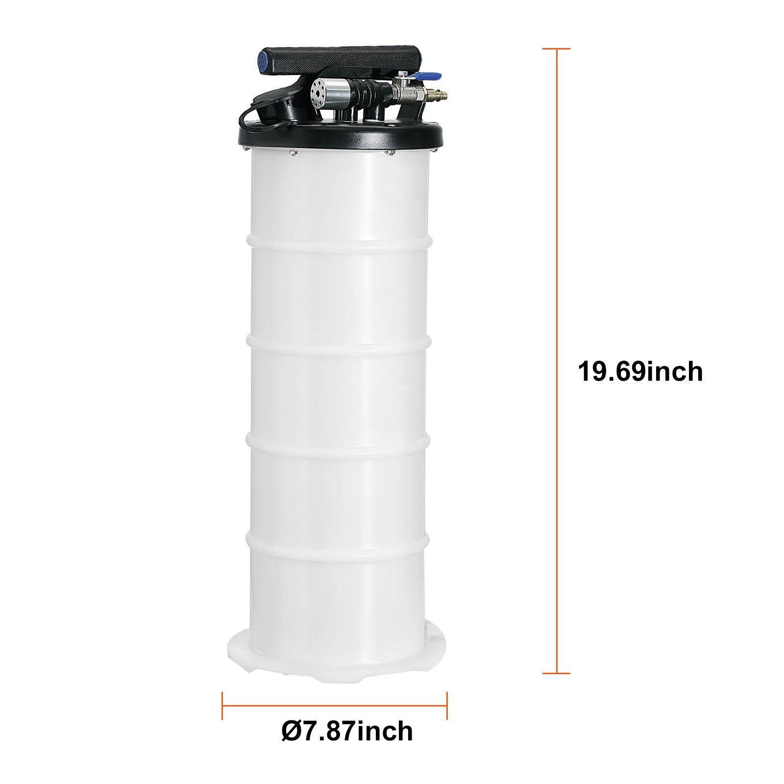 Fluid Extractor, 1.74 Gallons (6.5 Liters), Pneumatic/Manual Oil Changer Vacuum Fluid Extractor with Dipstick and Suction Hose, Oil Extractor Change Pump for Automotive Fluids Vacuum Evacuation