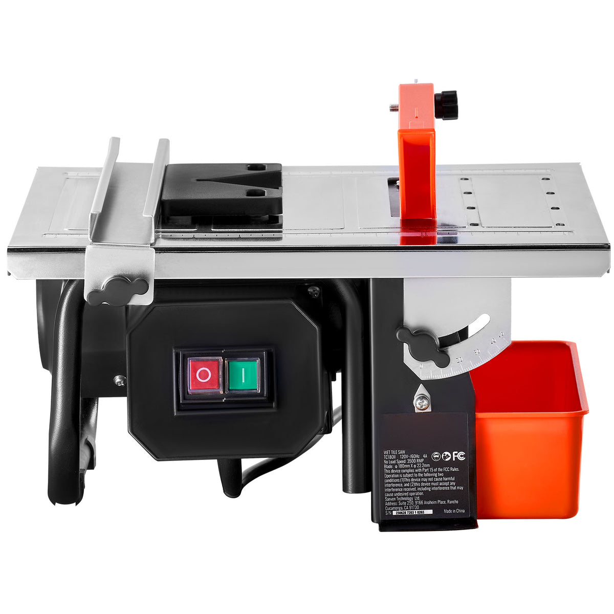 Wet Tile Saw, 7-inch 65Mn Steel Blade, 3500 RPM Induction Motor, Tile Cutter Wet Saw with Water Reservoir, 0-45 Degrees Miter Angle for Cutting Tiles and Stones, for DIY Enthusiasts