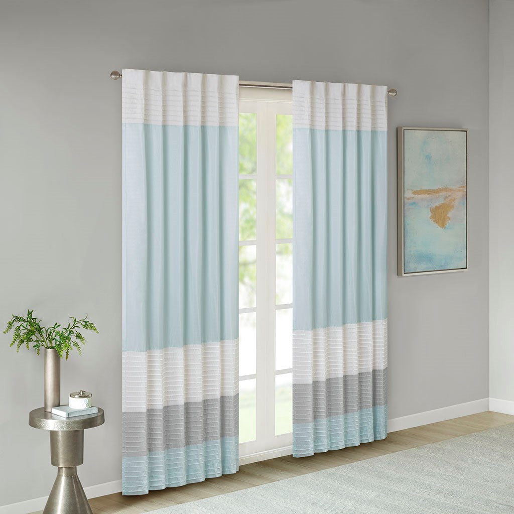 Polyoni Pintuck Curtain Panel(Only 1 Pc Panel)