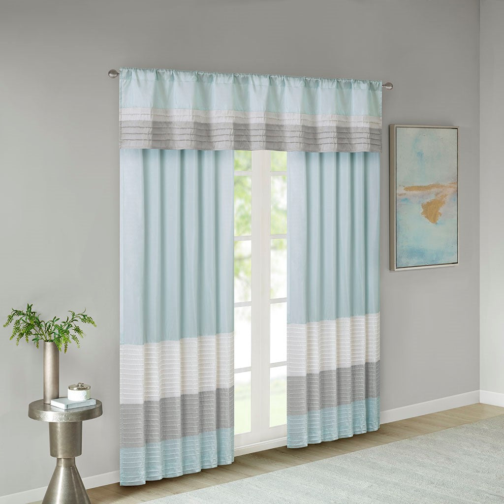 Polyoni Pintuck Curtain Panel(Only 1 Pc Panel)