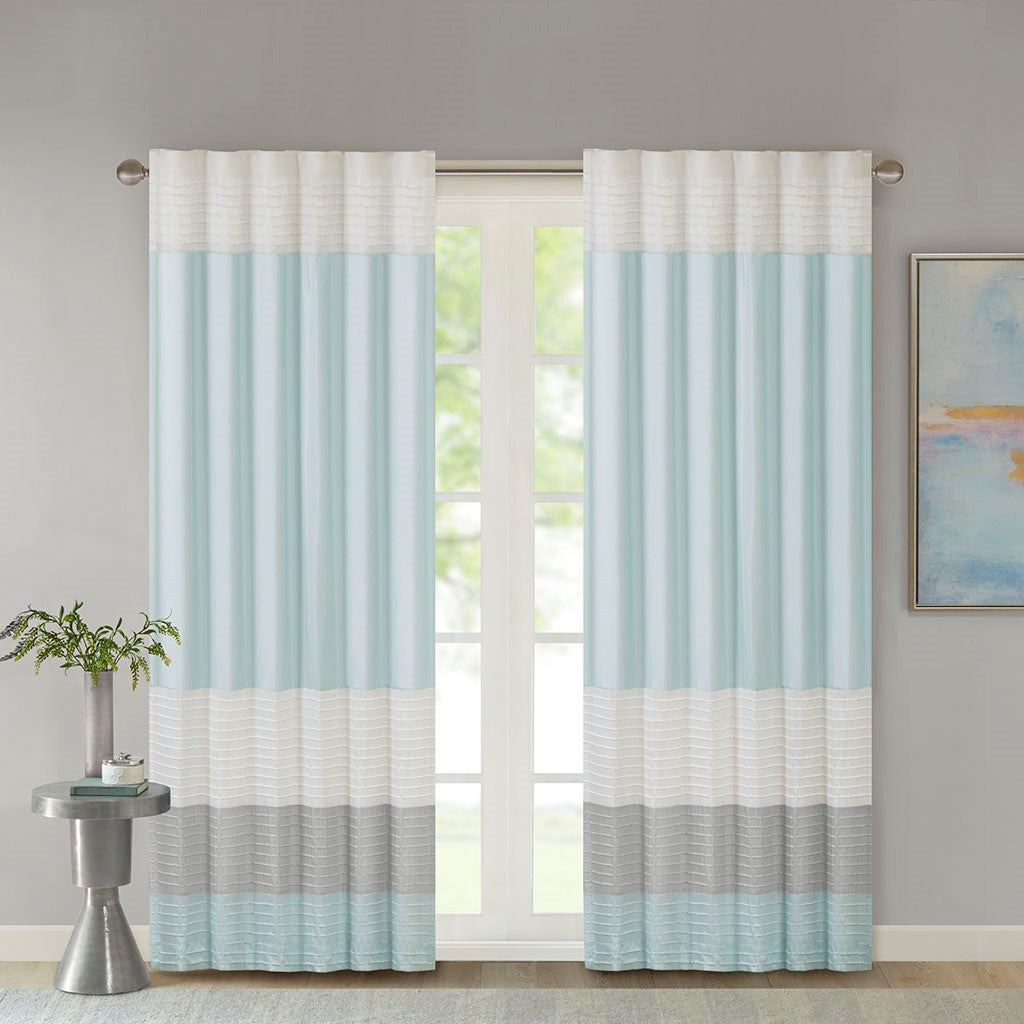 Polyoni Pintuck Curtain Panel(Only 1 Pc Panel)