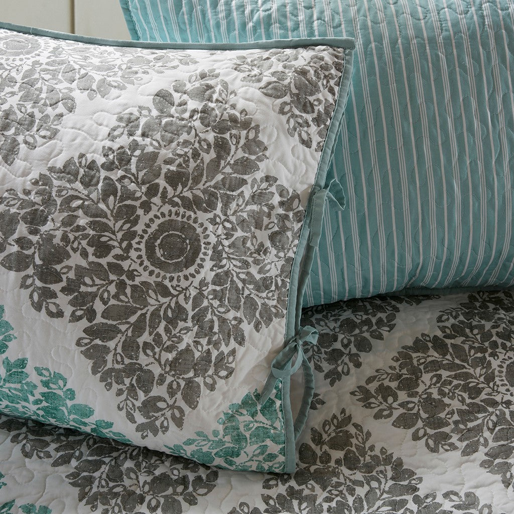 6 Piece Reversible Daybed Cover Set Aqua Daybed