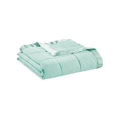 Lightweight Down Alternative Blanket with Satin Trim Seafoam King