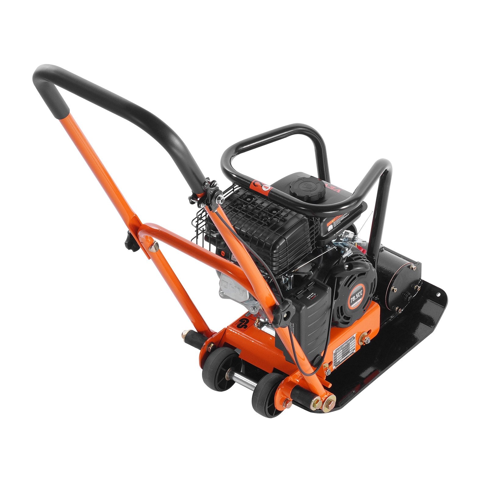 Plate Compactor, 2.8 HP 78.5CC Gas Engine 5,250 VPM, 1,920 lbs Force Vibratory Compaction Tamper with 18.7 x 11.8 inch Plate for Walkways, Patios, Asphalts, Paver Landscaping