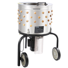 Chicken Plucker Machine, Feather Plucker with 20-inch Stainless Steel Drum, Defeathering Equipment with 108 Soft Fingers, Simple Debris Collection, 500W High Power Poultry Plucking