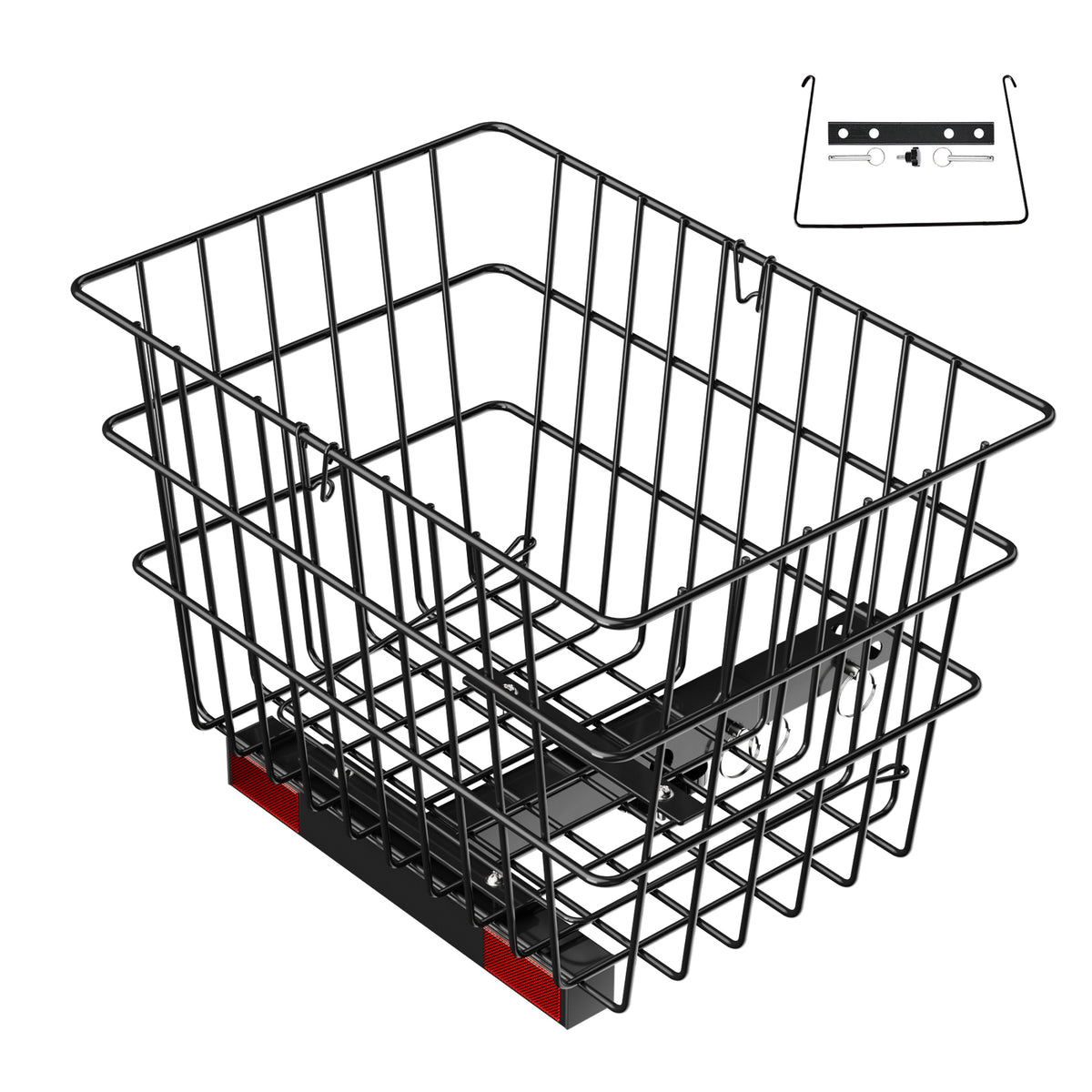 Scooter Rear Basket Heavy Duty Mobility Basket with Handle 1 in Receiver