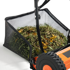 16" Manual Push Reel Lawn Mower 5-Blade Adjustable Height Grass Catcher 2 Wheels
