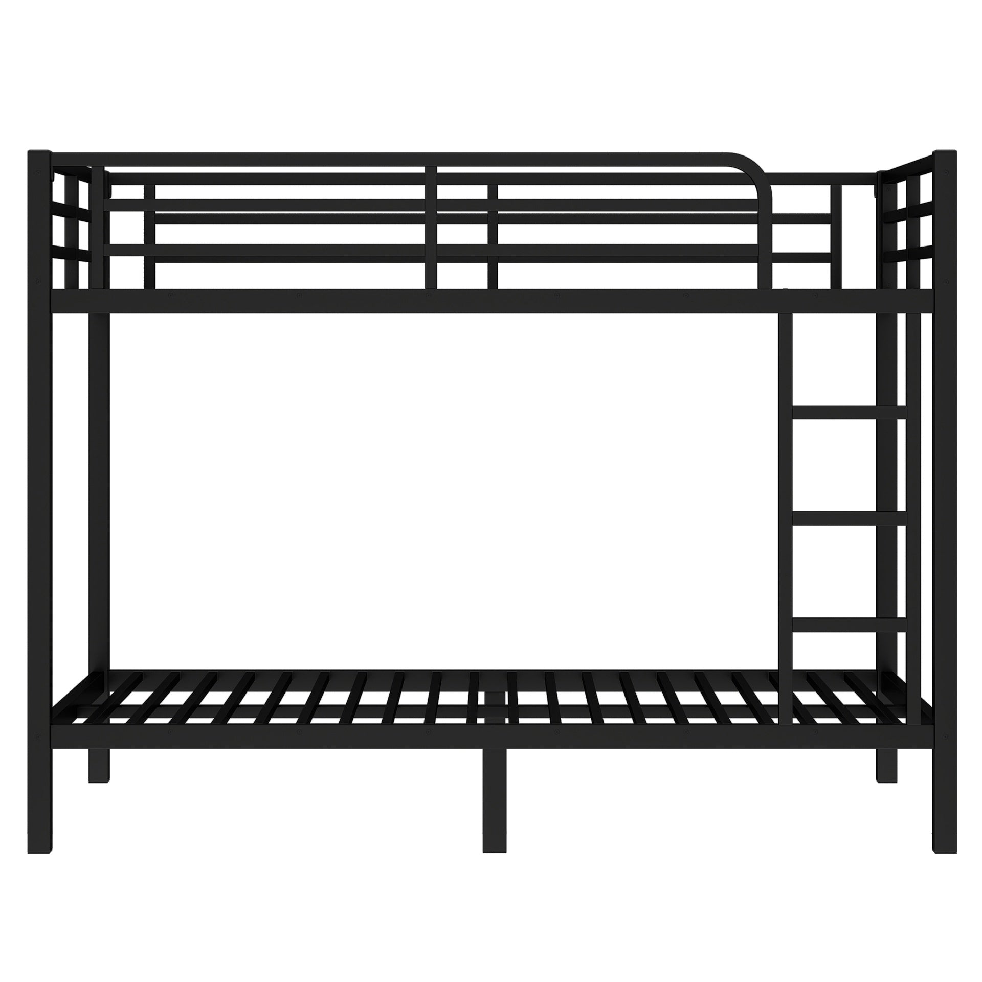 Metal Twin XL over Twin XL Bunk Bed for Teens and Adults,Space-Saving/Noise Reduced/No Box Spring Needed, Black