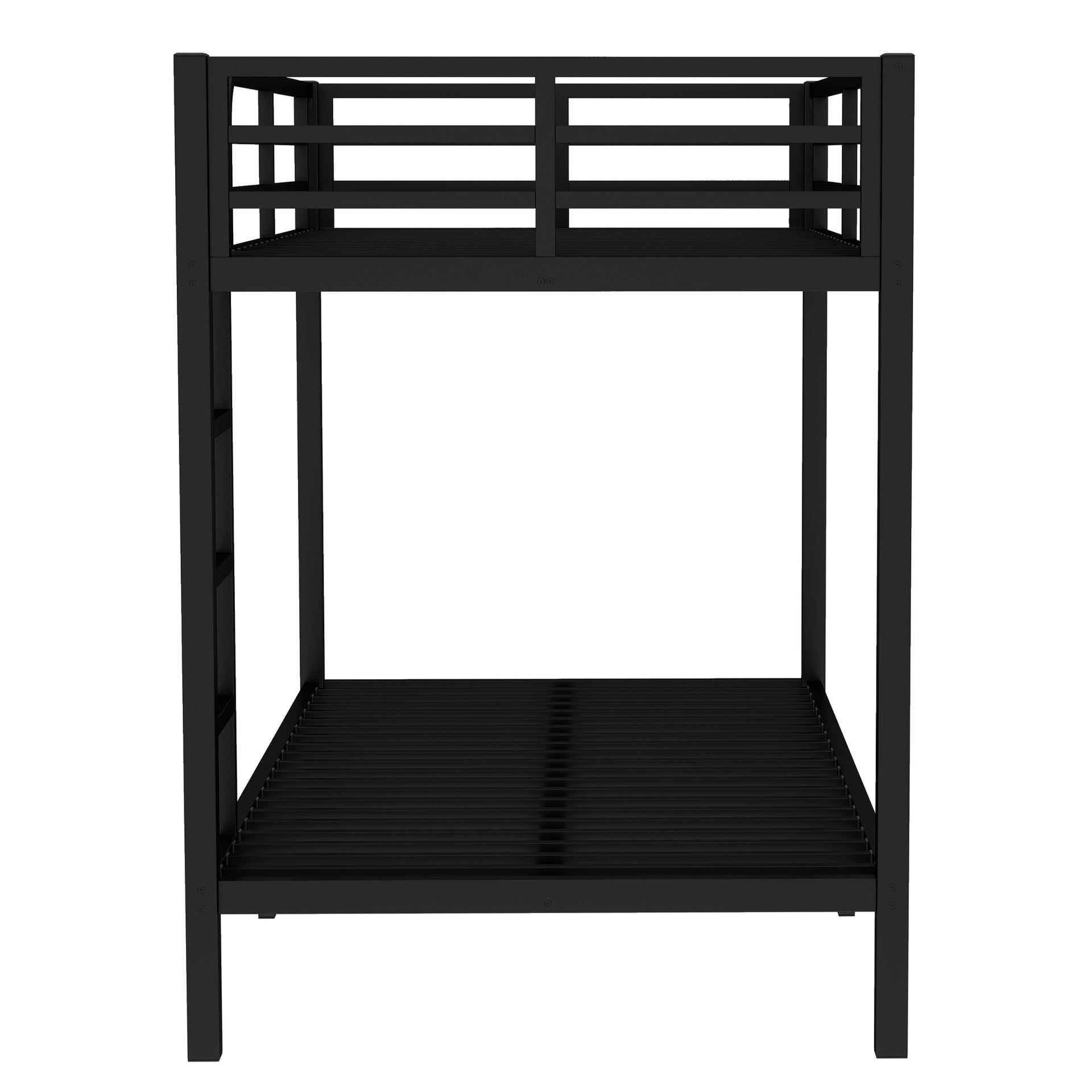 Metal Twin XL over Twin XL Bunk Bed for Teens and Adults,Space-Saving/Noise Reduced/No Box Spring Needed, Black