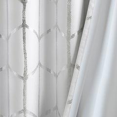 Total Blackout Metallic Print Grommet Top Curtain Panel(Only 1 Pc Panel)