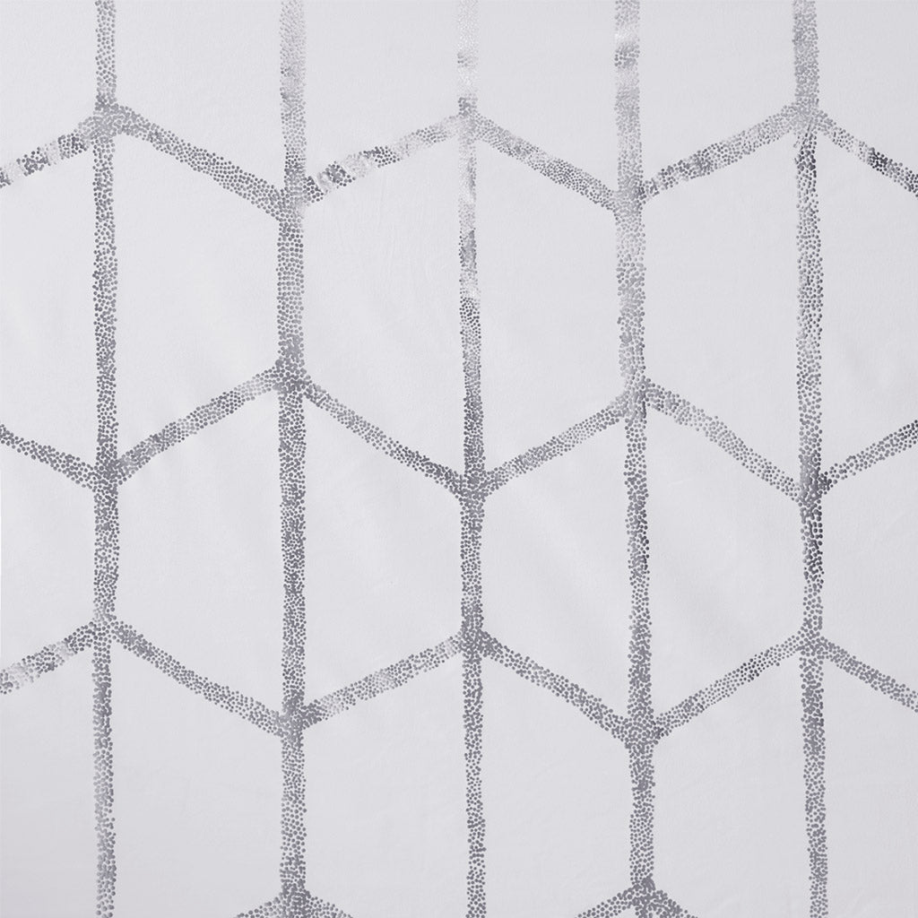 Total Blackout Metallic Print Grommet Top Curtain Panel(Only 1 Pc Panel)