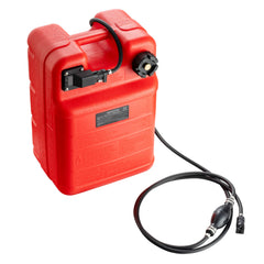 Marine Fuel Tank, 6.34 Gallon/24L, Portable Boat Fuel Gas Tank for Outboard Engine Boats, Plastic Outboard Marine Boat Fuel Tank with Hose, Easy to Carry for Yacht, Fishing Boat, Deck Boat, Red