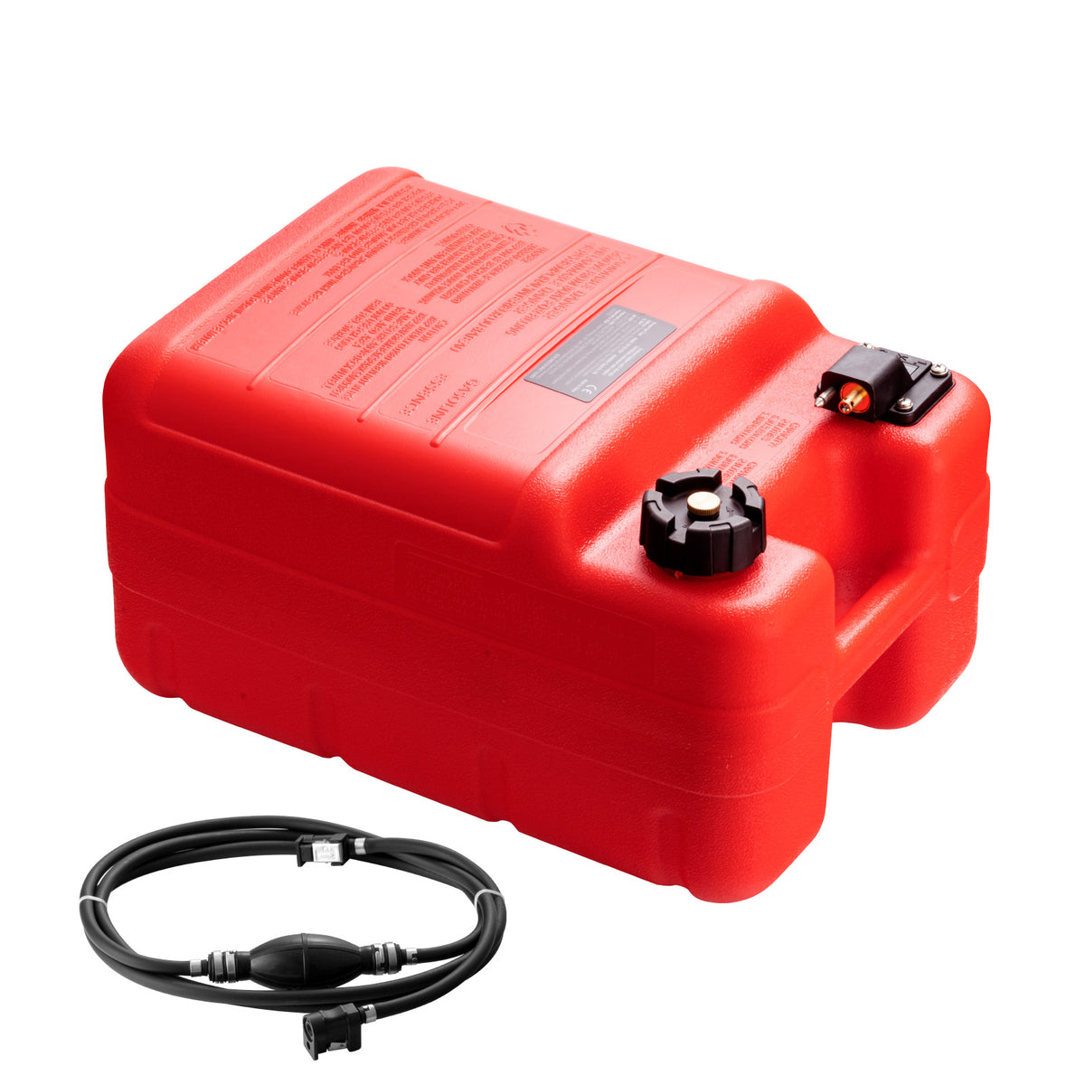 Marine Fuel Tank, 6.34 Gallon/24L, Portable Boat Fuel Gas Tank for Outboard Engine Boats, Plastic Outboard Marine Boat Fuel Tank with Hose, Easy to Carry for Yacht, Fishing Boat, Deck Boat, Red
