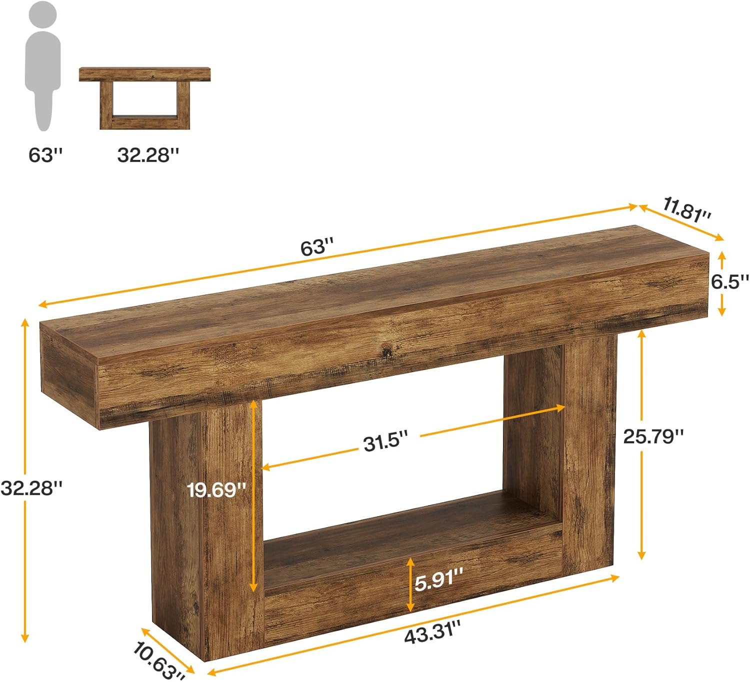 2-Tier Hall Table,Sofa Table,Console Table