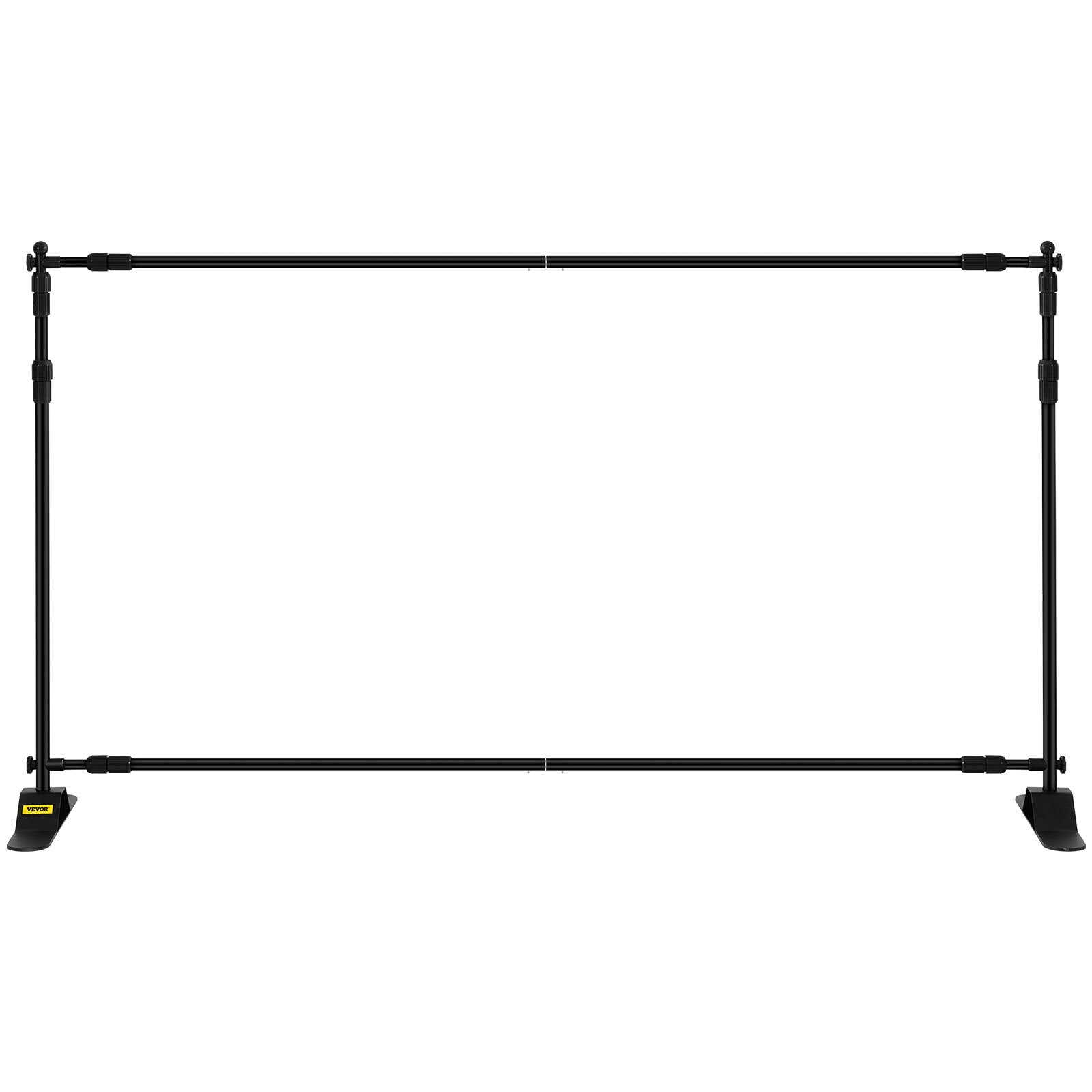 10 x 8 Ft Backdrop Banner Stand Adjustable Height and Width Newest Step and Repeat for Trade Show Wall Exhibitor Photo Booth Background
