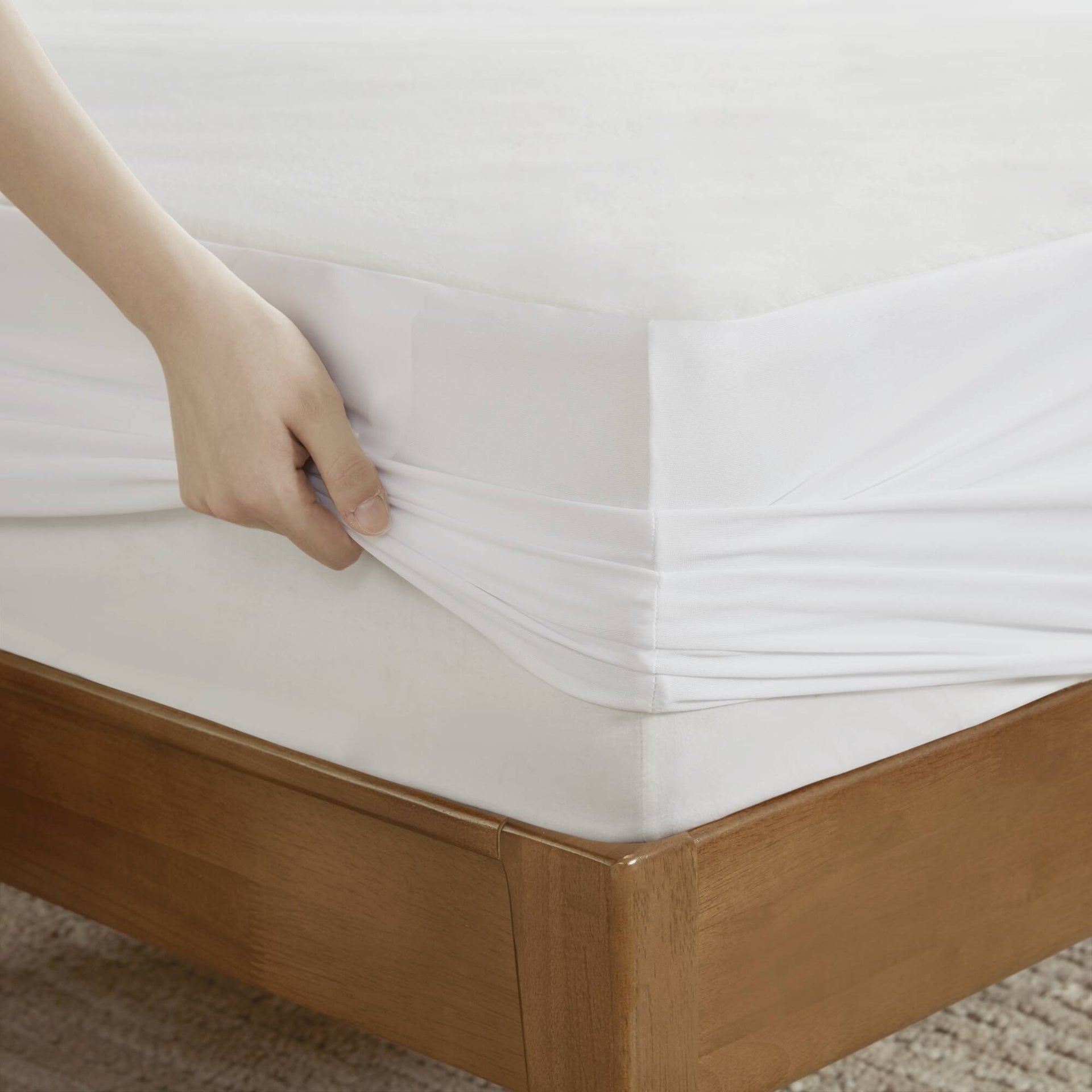 1-Piece King Heated Mattress Pad,White