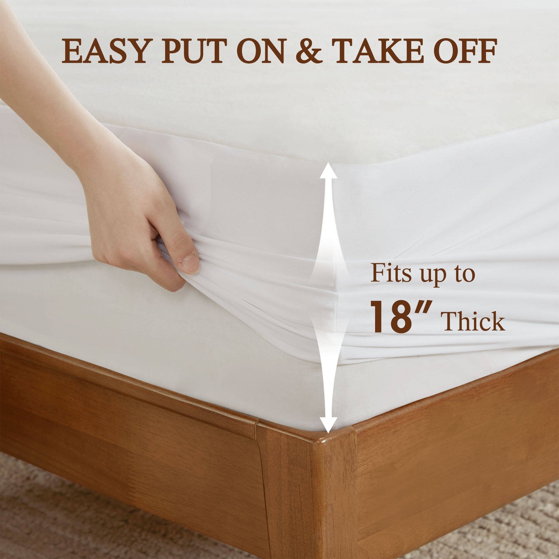 1-Piece King Heated Mattress Pad,White