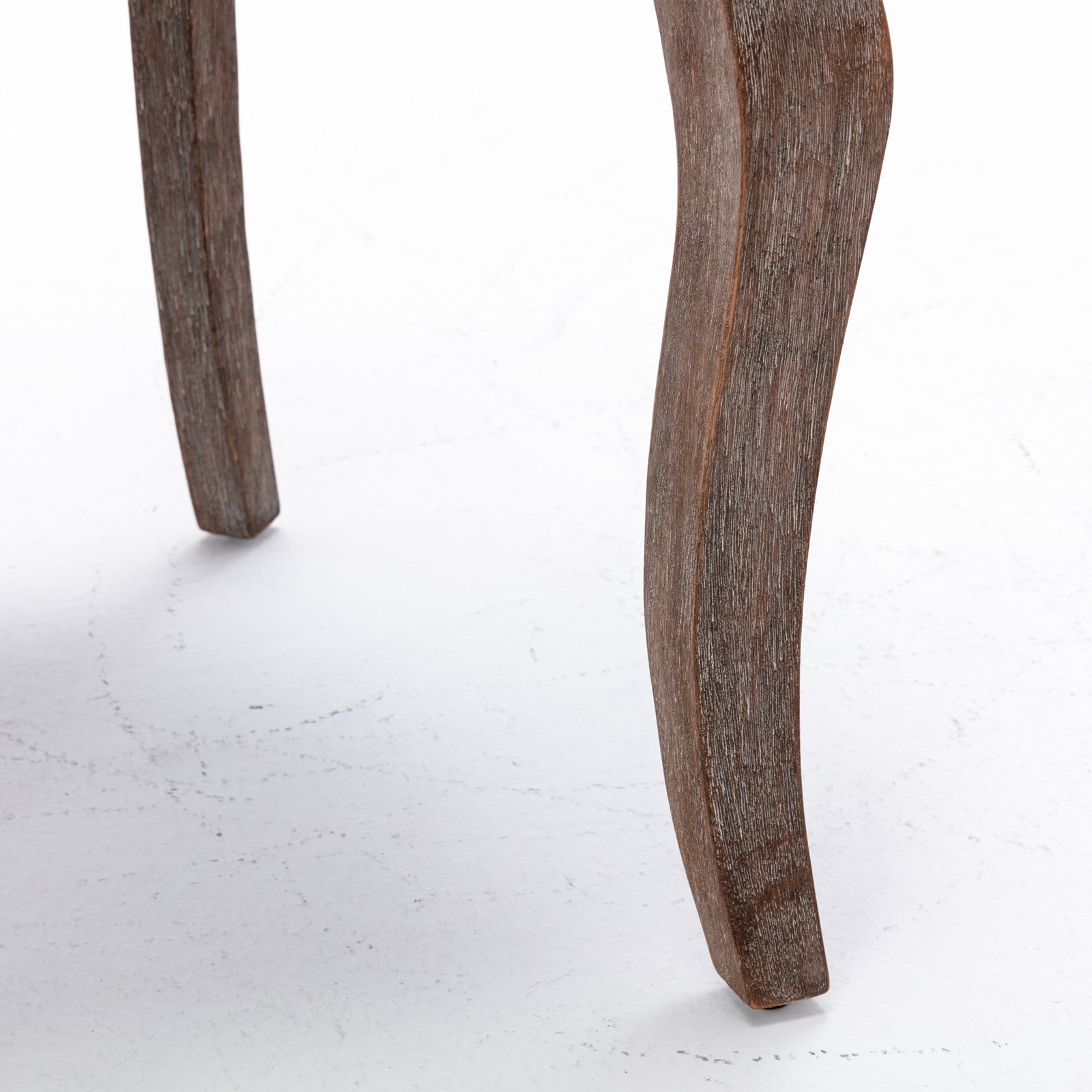 A&amp;A Furniture,Ultra Side Dining Chair，Thickened fabric chairs with neutrally toned solid wood legs， Bronze nail head，Set of 2，Beige