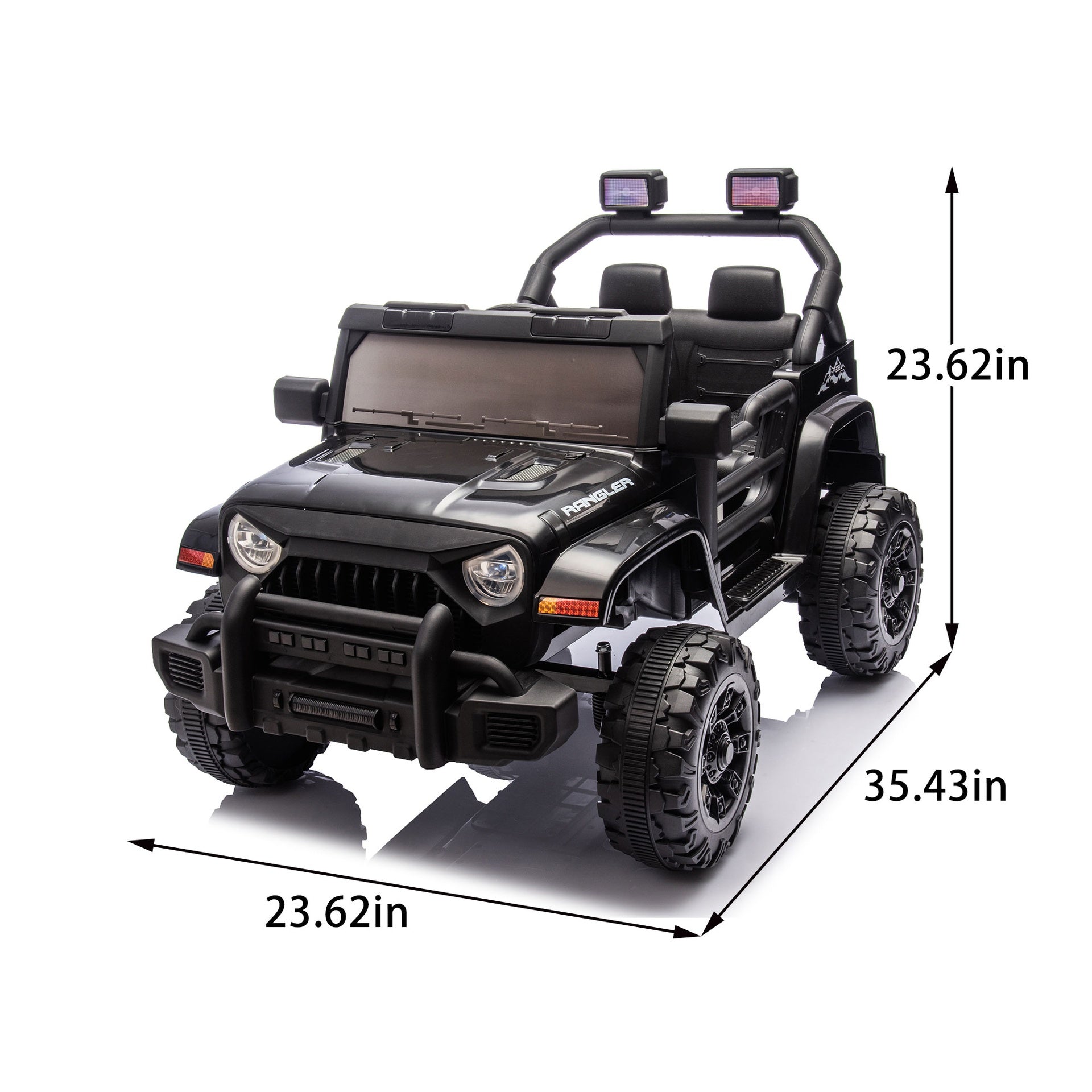 12V Kids Ride On Electric Car W/Parents Control,Dual drive, Four-wheel Suspension,With music,Bluetooth,MP3,USB,with headlights, steering wheel quick release,Slow start for Kids Aged 2-4.