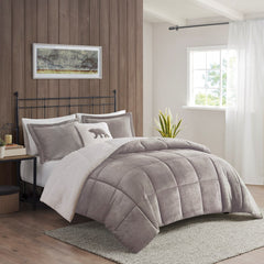 King Plush to Sherpa Down Alternative Comforter Set
