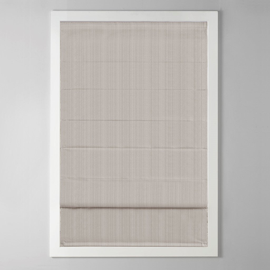 Basketweave Room Darkening Cordless Roman Shade
