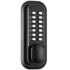 Mechanical Keyless Entry Door Lock, 14 Digit Keypad, Outdoor Gate Door Locks Set with Surface-mounted Latch, Water-proof Zinc Alloy, Keypad and Knob, Easy to Install, for Garden, Garage, Yard