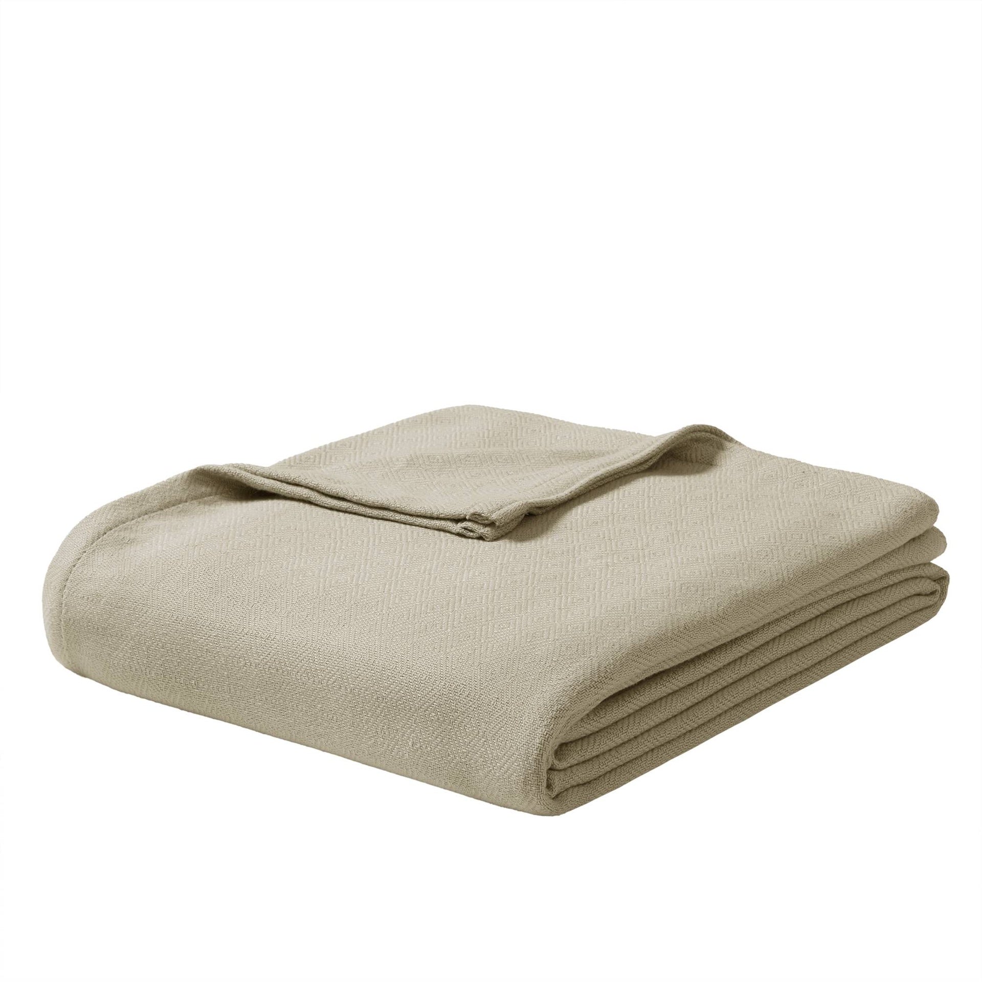 1-Piece King Rayon from Bamboo Cotton Blanket, Khaki