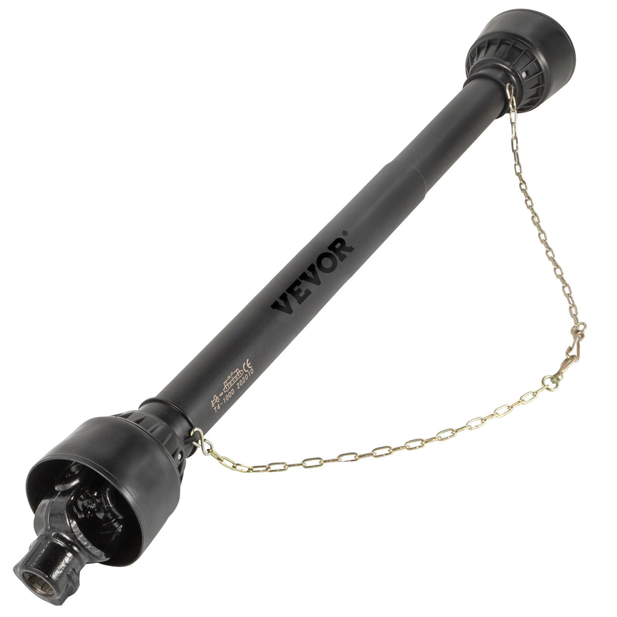 PTO Shaft 1 3/8" PTO Drive Shaft, 6 Spline End Round End PTO Driveline Shaft, Series 4 Tractor PTO Shaft, 39"-55" Brush Hog PTO Shaft, Black PTO Shaft for Bush Hog/Finish Mower/Rotary Cutter