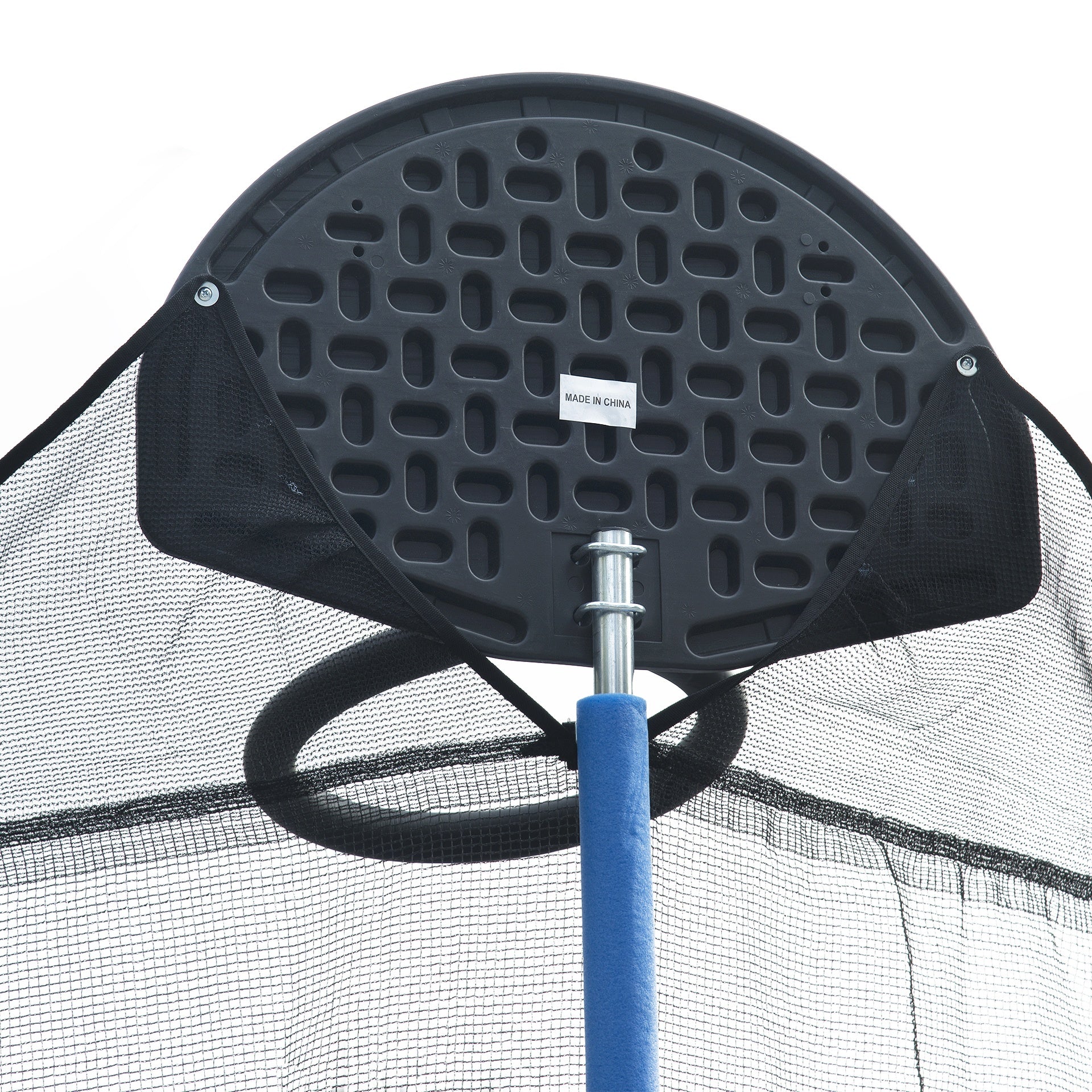 14FT Trampoline for Adults & Kids with Basketball Hoop, Outdoor Trampolines w/Ladder and Safety Enclosure Net for Kids and Adults,Double-side Color cover