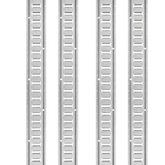 E Track Tie-Down Rail Kit, 34PCS 5FT E-Tracks Set Includes 8 Steel Rails & 2 Single Slot & 8 O Rings & 8 Tie-Offs w/D-Ring & 8 End Caps, Securing Accessories for Cargo, Motorcycles, and Bikes