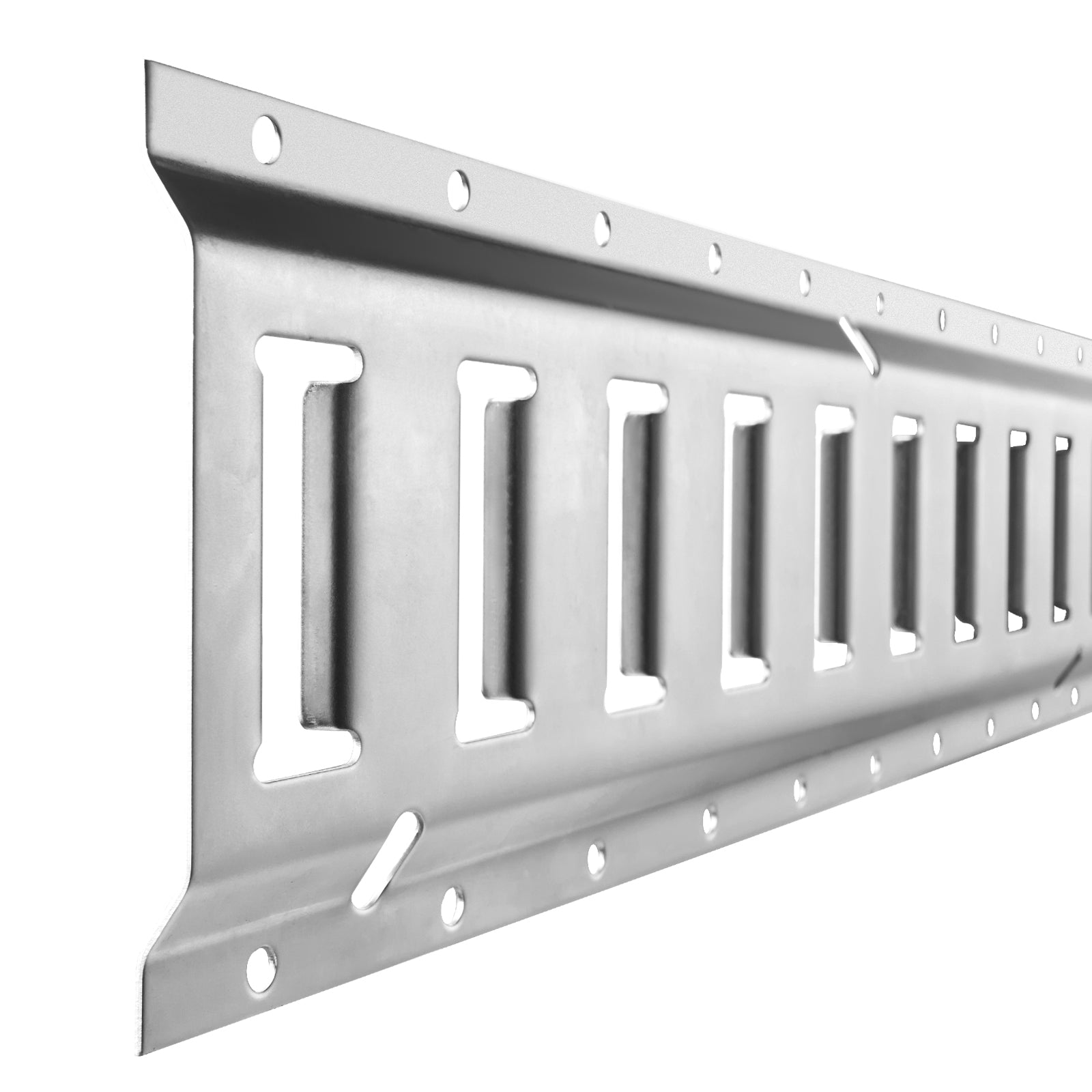 E Track Tie-Down Rail Kit, 34PCS 5FT E-Tracks Set Includes 8 Steel Rails & 2 Single Slot & 8 O Rings & 8 Tie-Offs w/D-Ring & 8 End Caps, Securing Accessories for Cargo, Motorcycles, and Bikes